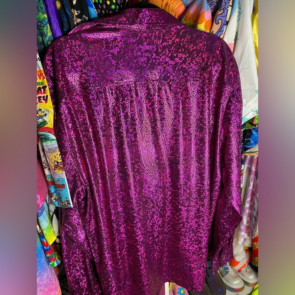 Pink sparkly jacket/button top - Picture 5 of 7